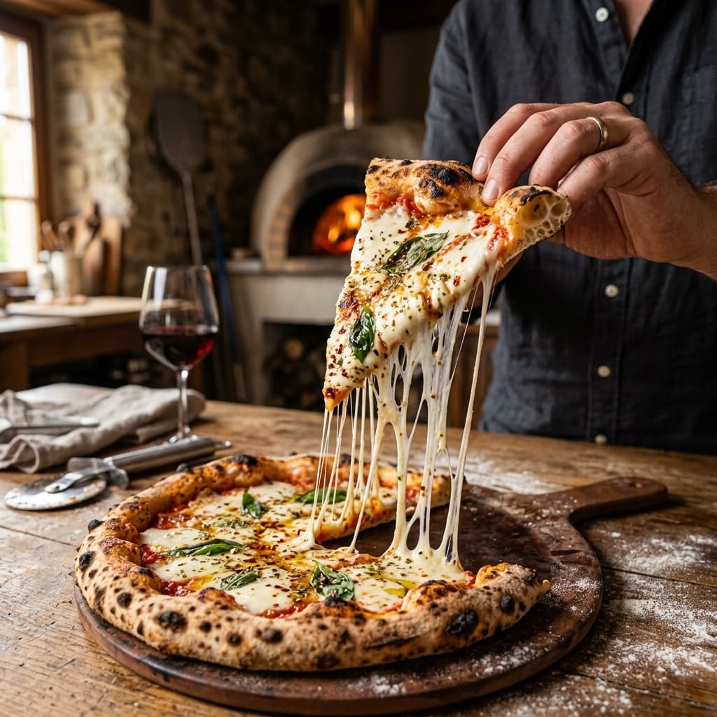 Pizza con Mozzarella